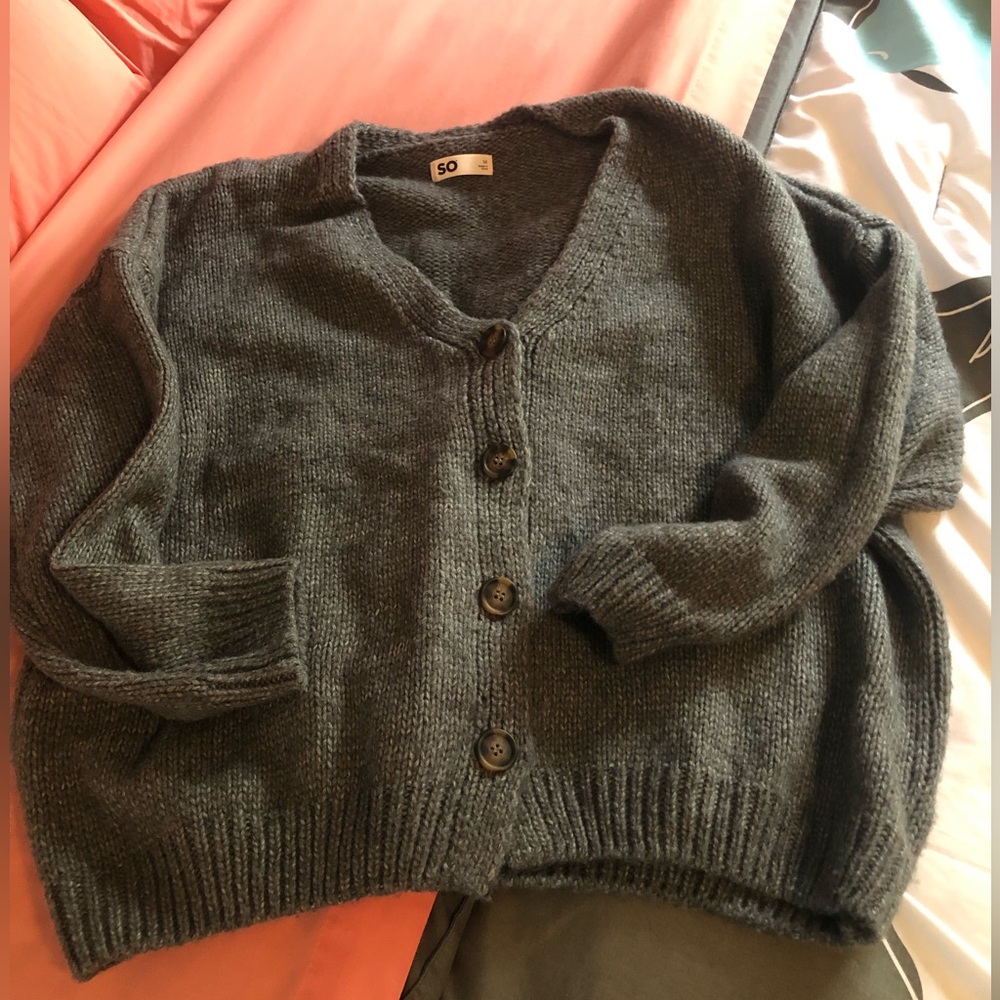 SO Charcoal Knit Sweater